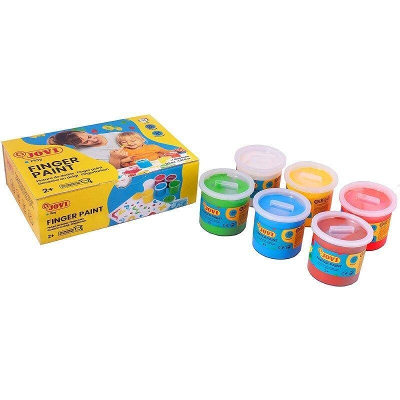 Estuche Tarros De Pintura Jovi 560/S Para Dedos/ 6 Unidades/ Capacidad 125ml/ Colores Surtidos