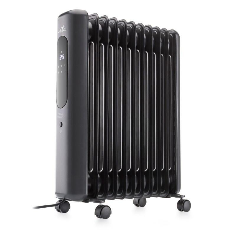Eta262590000 Sole Smart Oil Radiator, 2500 W, 11 Ribs, Black