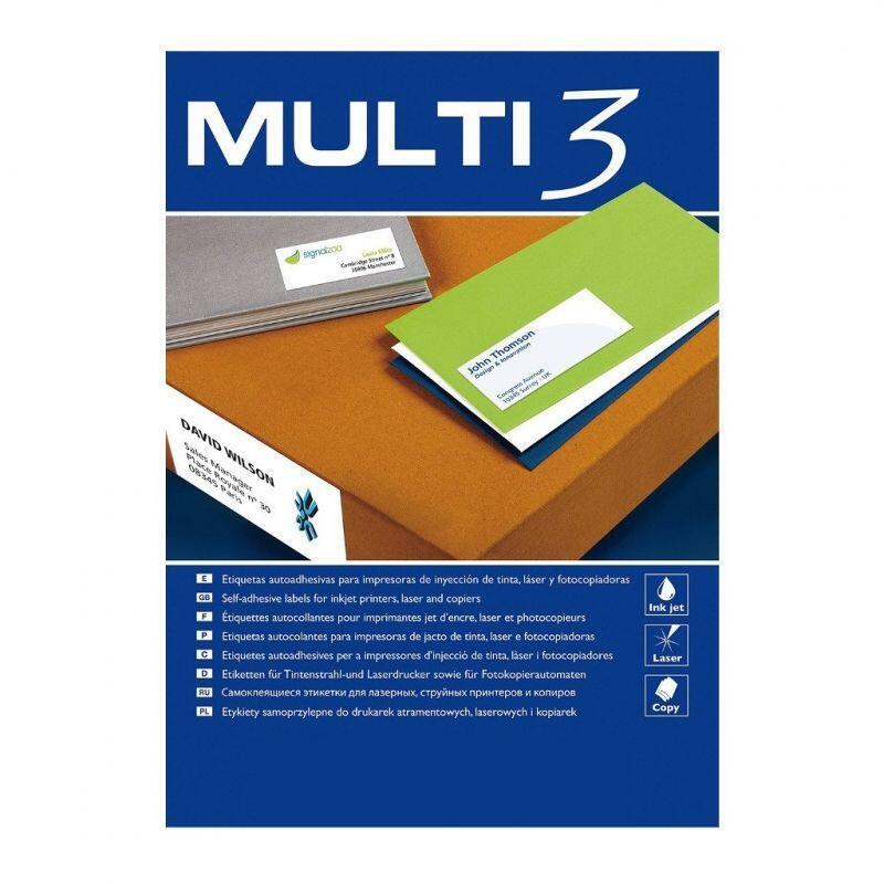 Etiquetas Adhesivas Apli Multi3 105 X 37mm 100 Hojas