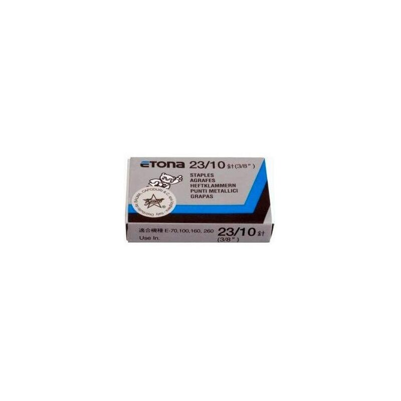Etona Grapas Nº10 23/10 Acero Inoxidable -Caja De 1000-