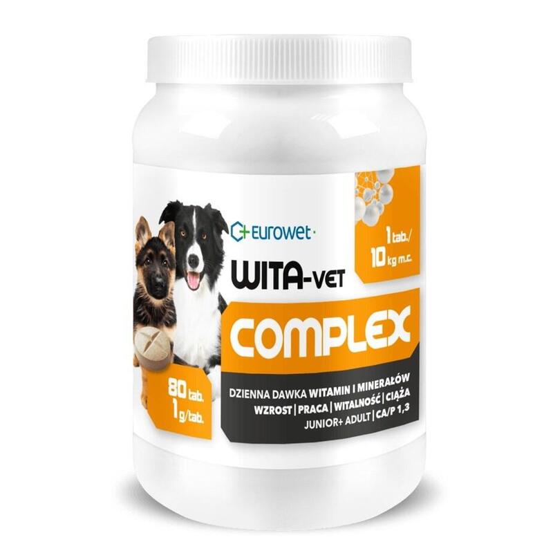Eurowet Wita-Vet Complex - Suplementos Para Perros - 80 Tabletas