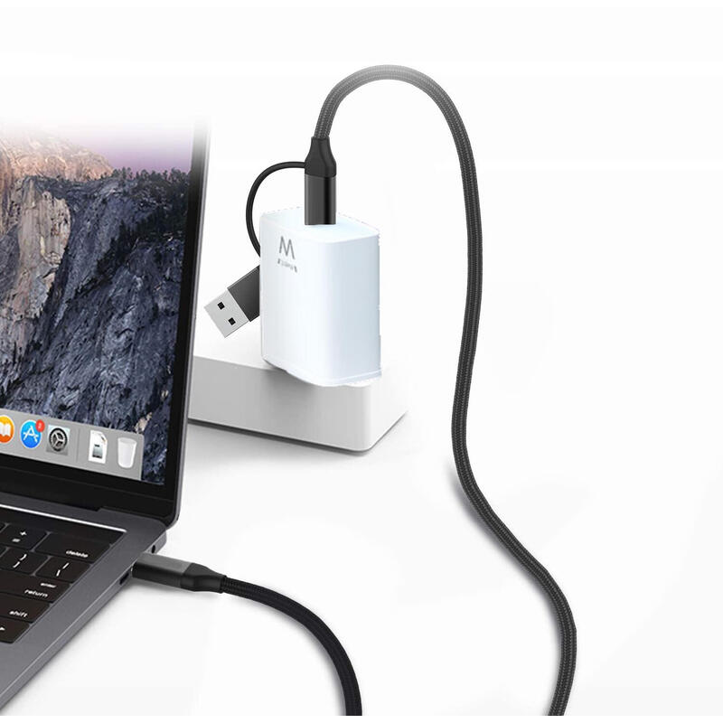 Ewent Ew9918 Cable De Carga Usb-C A Usba/B 2 En 1