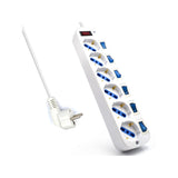 Ewent Regleta 6 Tomas Schuko Con Interruptor Individual 3m Ewent Ew3932-3m, 6 Salidas Ac, Tipo F, 3500 W, 3 M, Blanco