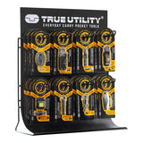 Expositor 8 Ganchos True, Metalico Negro, Con 8 Referencias, 3 Unidades De Cada Una, Total 24 Unidades, 41 X 20 X 45 Cm