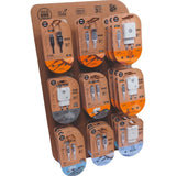 Expositor De Cargadores Gan Y Cables Tech One Tech Eko 400903 9 Ganchos Incluye 27 Productos