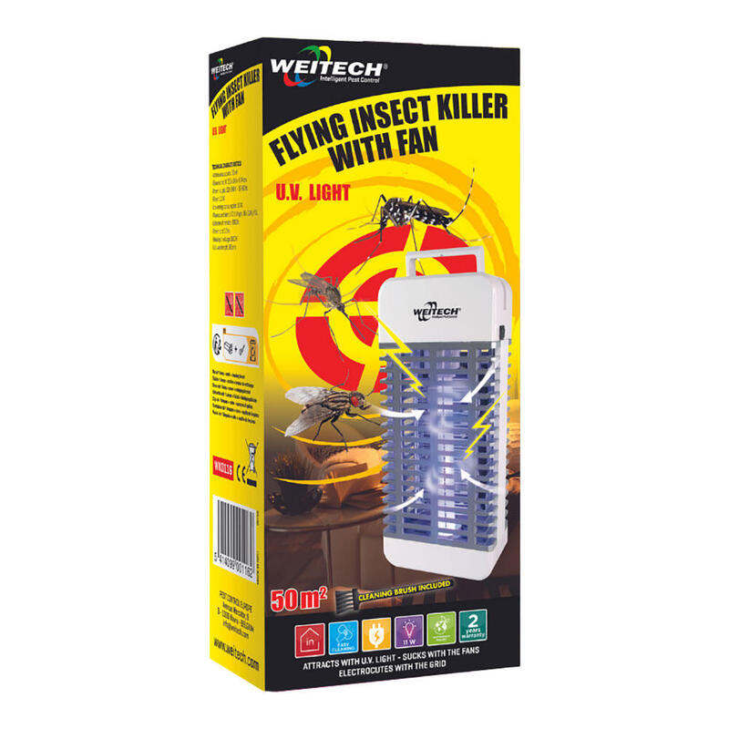 Exterminador De Insectos Con Luz Uv Y Aspirador Weitech