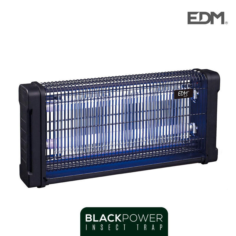 Exterminador De Insectos Profesional Electronico 2x15w 54,2x10x26,5cm 340° Color Negro Edm