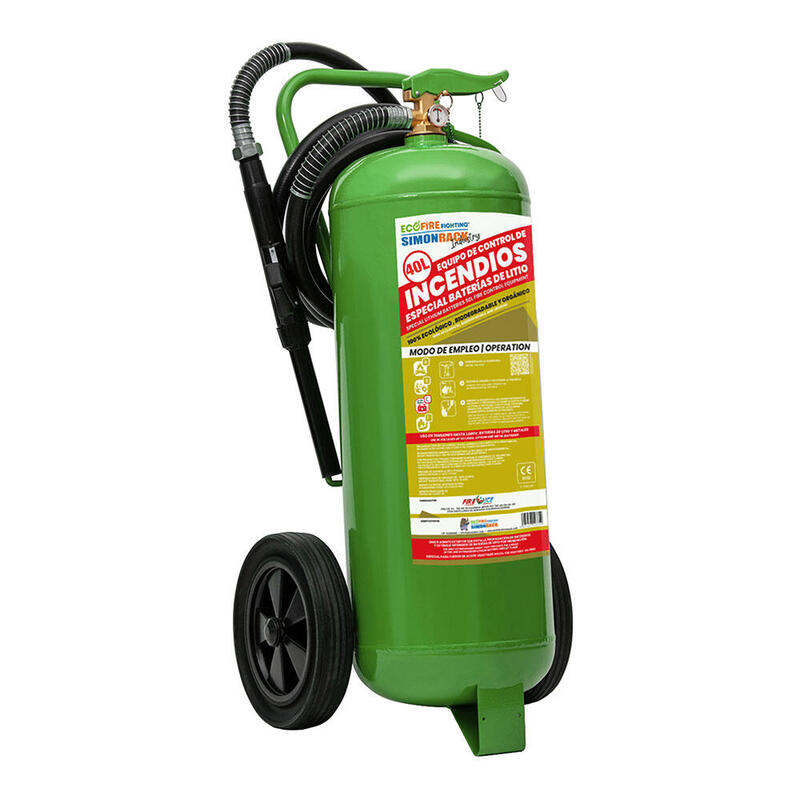 Extintor Ecofire Ext040g Verde Carro 40 L