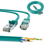 Extralink Cat.7 S Ftp 15m 20g Verde Lan Patch Cable, Cobre Network Cable
