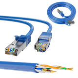 Extralink Lan Patchcord Cat.8.1 S Ftp 2m 40g Shielded Foiled Twisted Pair Bare Cobre Azul