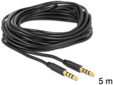 Delock Cable Jack 3,5 Mm 4 Pin Macho > Macho 5 M Negro
