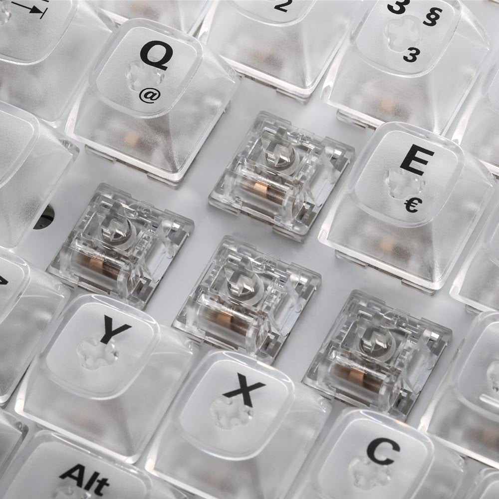 Sharkoon Crystal Shark, Teclado De Juegos White, De-Layout, Ktt 4044951040131