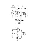 Grifo Monomando De Ducha Serie Star Flow ½ Pulg