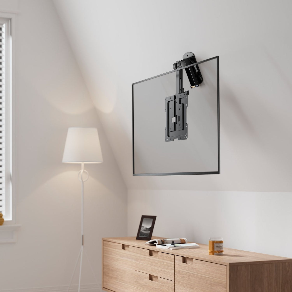 Aisens Soporte De Techo Giratorio - Plegable Para Monitor/Tv 20kg De 19-43 - Negro