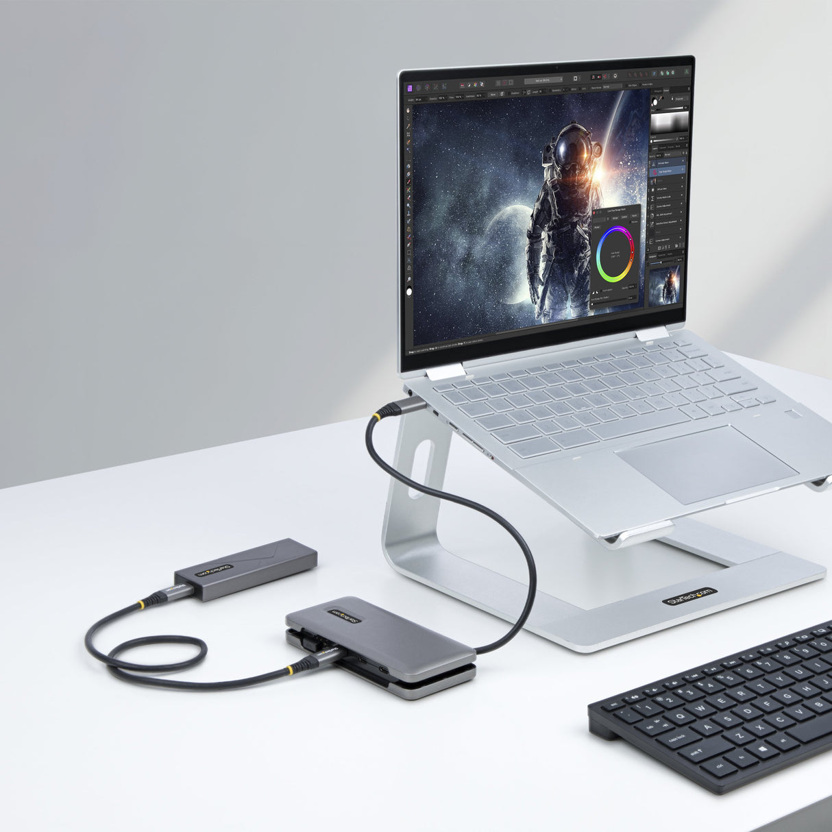 EAN 0065030888073 - StarTech.com HB31CM1A3CB base para portátil y replicador de puertos Alámbrico USB 3.2 Gen 2 (3.1 Gen 2) T imagen 9
