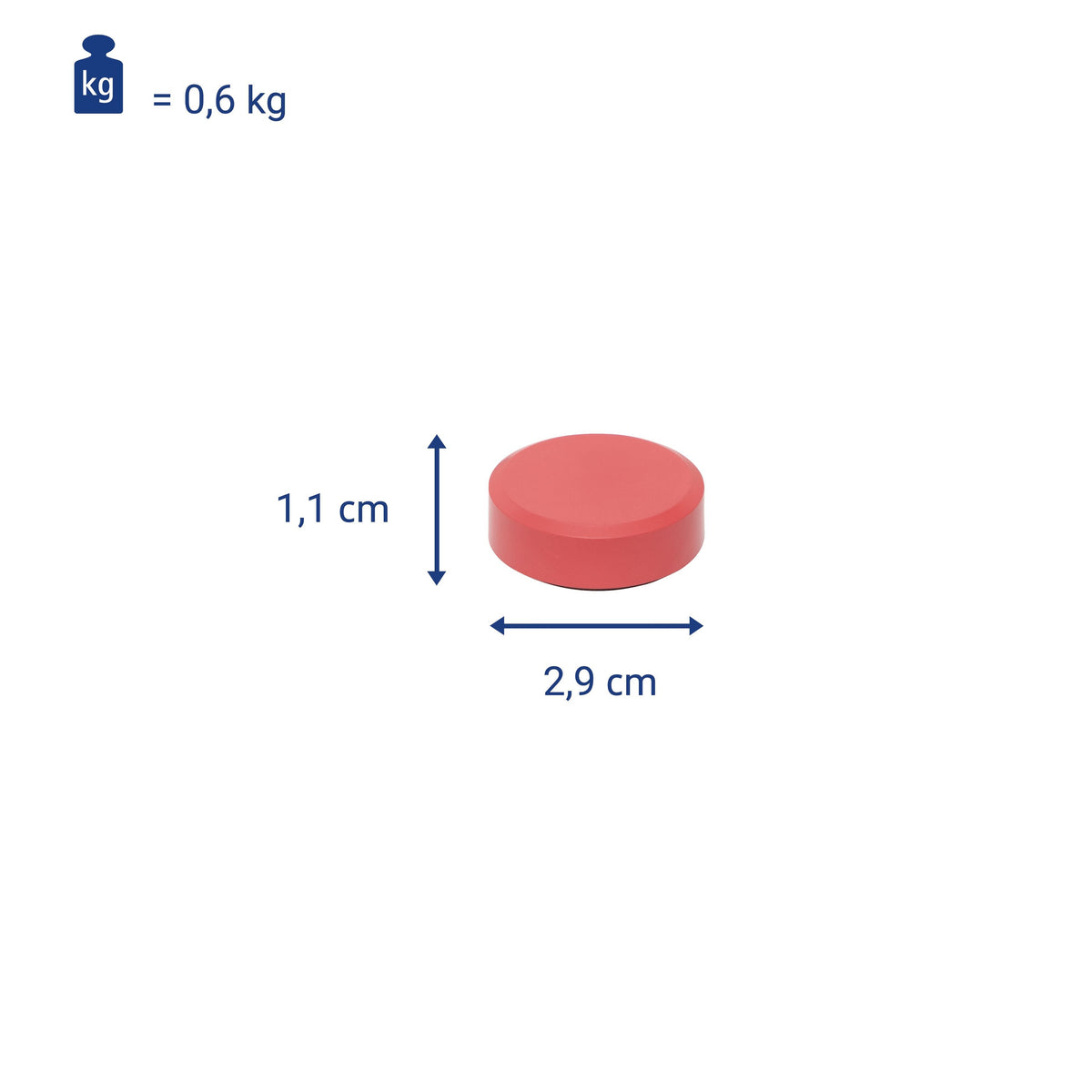 EAN 4002390105224 - MAUL 6177325 imanes para refrigerador Poliestireno (PS), Plástico reciclado Rojo 20 pieza(s) imagen 3