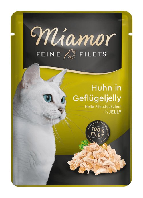 Comida Húmeda Para Gatos  Miamor Feine Filets Chicken With Poultry Jelly  100g