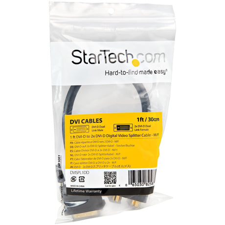 EAN 0065030825870 - StarTech.com DVISPL1DD cable DVI 0,3 m 2 x DVI-D Negro imagen 4