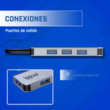EAN 8435364319246 - iggual IGG319246 hub de interfaz USB 3.2 Gen 1 (3.1 Gen 1) Type-C 5000 Mbit/s Plata imagen 2