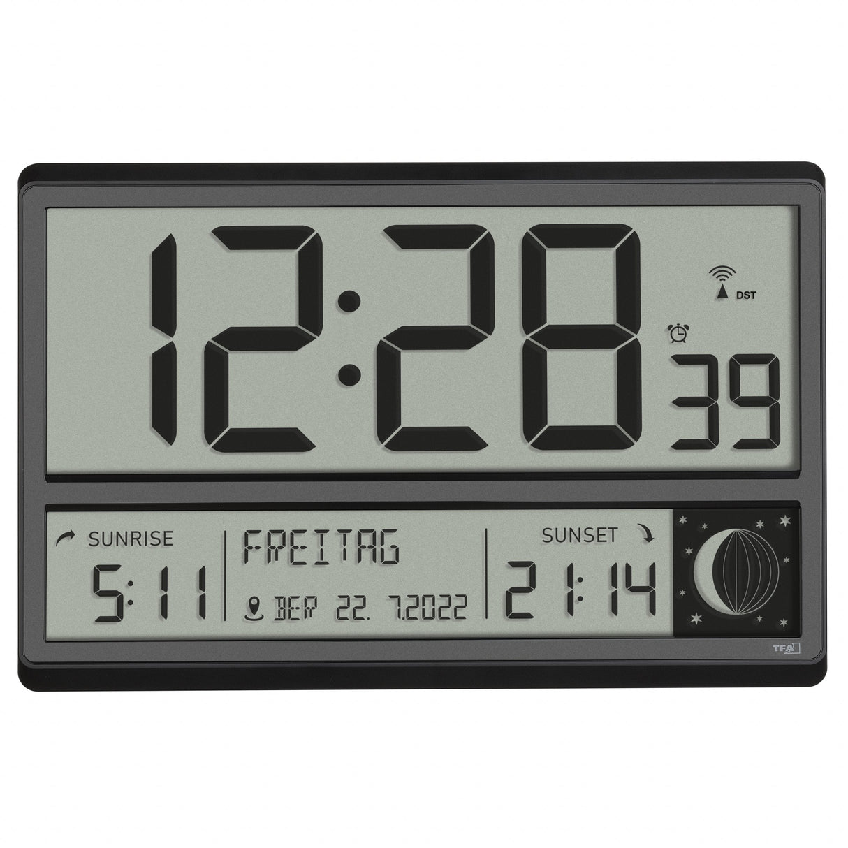 Tfa 60.4524.01 Reloj Radiocontrolado Digital Xl Negro