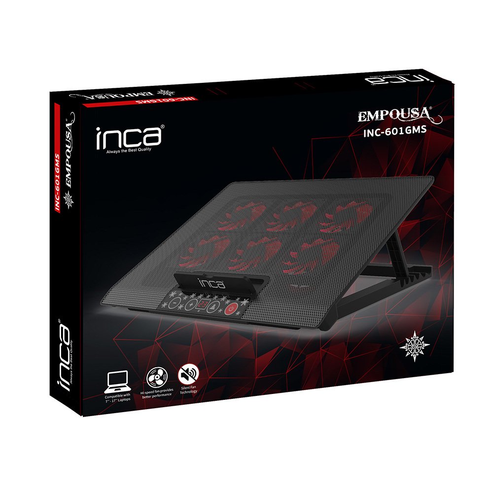 Base Refrigeradora Inca 6x Fan, Control Panel, 2x Usb