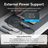 Hub Usb 3.0 Vention Tgxhb 1xusb Tipo-C 3xusb 1xusb Tipo-C Pd Gris