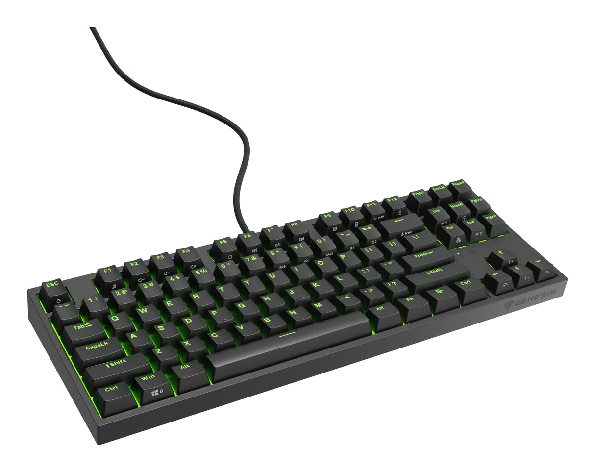 Genesis Thor 404 Tkl Rgb Mechanical Gaming Keyboard, Kailh Box Brown V2 Switch, Us Layout, Wired, Black