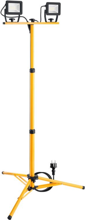 Foco De Trabajo Led Con Trípode Telescópico, 2 X 20 W
Con Un Total De 3400 Lm Y Luz Blanca Neutra (4000 K), Apto Para Uso En Int