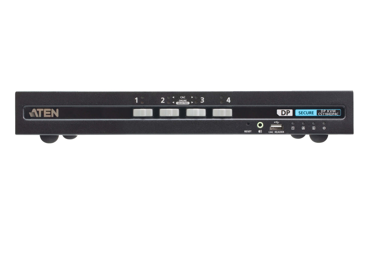 Aten Cs1184dp4c Switch Seguro Kvm De 4 Puertos Con Usb 4k Displayport (Compatible Con Psd Pp V4.0)