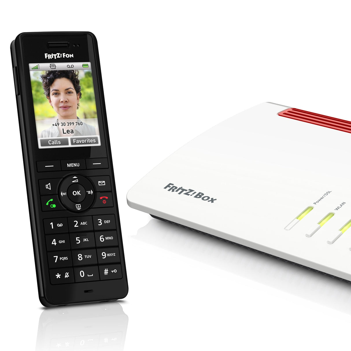 Fritz!Fon X6 Int Teléfono Dect Identificador De Llamadas Negro