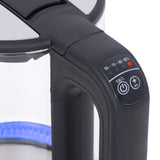 Tetera Mesko Home Ms 1301b Eléctrica 1,7 L 2200 W Negro, Acero Inoxidable, Transparente