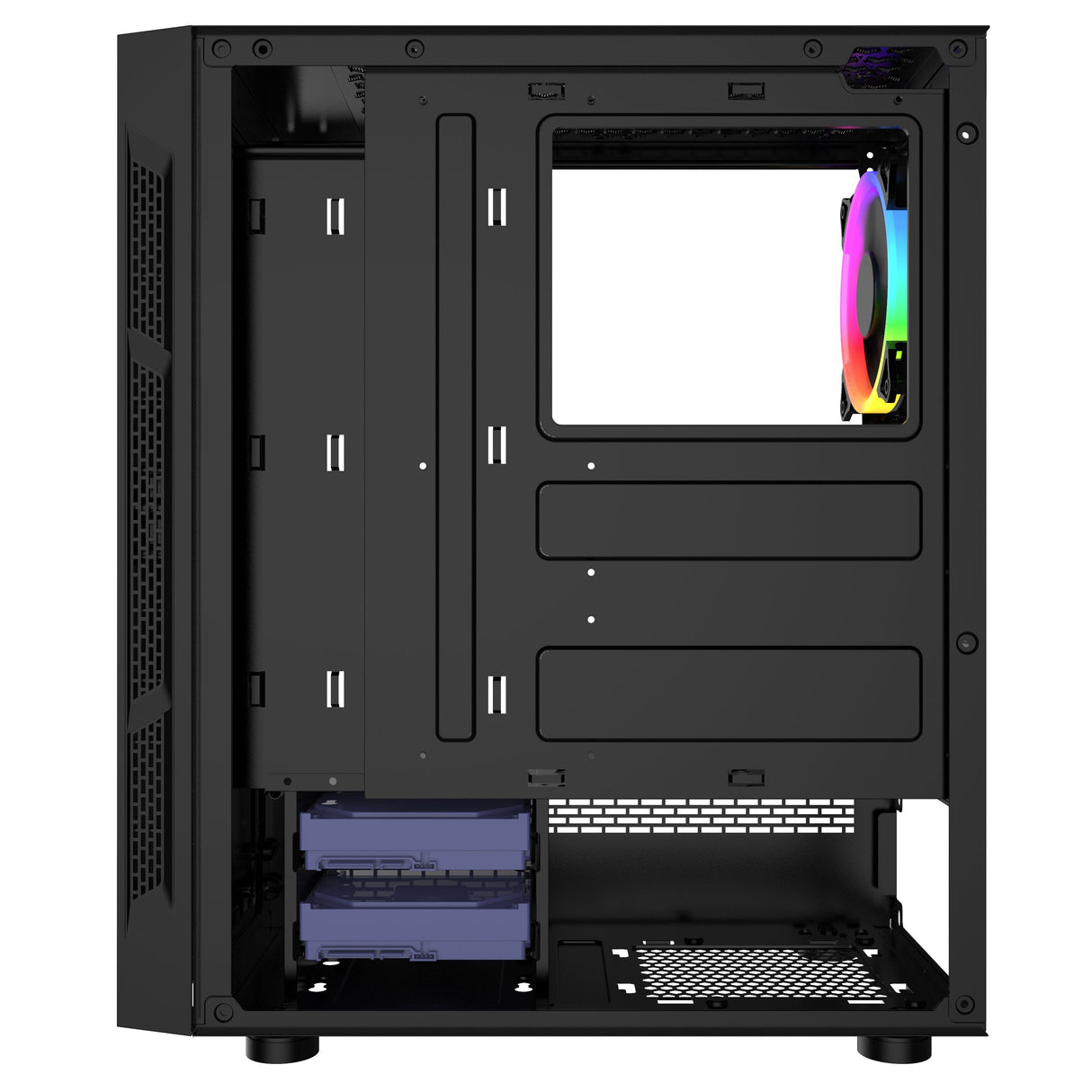 Caja Pc Gembird Fornax 2000 Rgb Led Strip Rgb Rear Fan Con Ajuste De Color