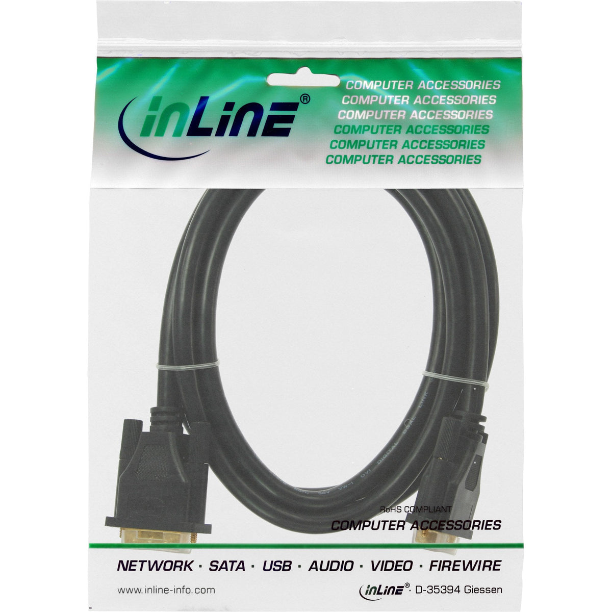 Cable Inline Dvi-D Premium 24+1 Macho A Macho Dual Link 3m