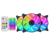 Pack 3 Ventiladores Mars Gaming Mf-3dkit 12cm + Hub + Mando A Distancia Argb Negro