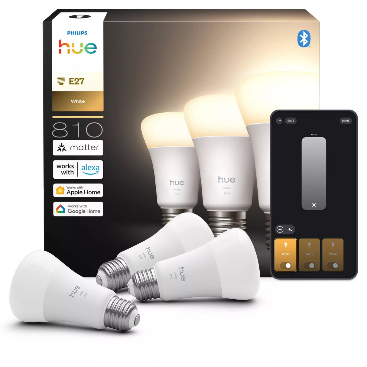 Philips Hue W 810 A60 E27 3p Eu