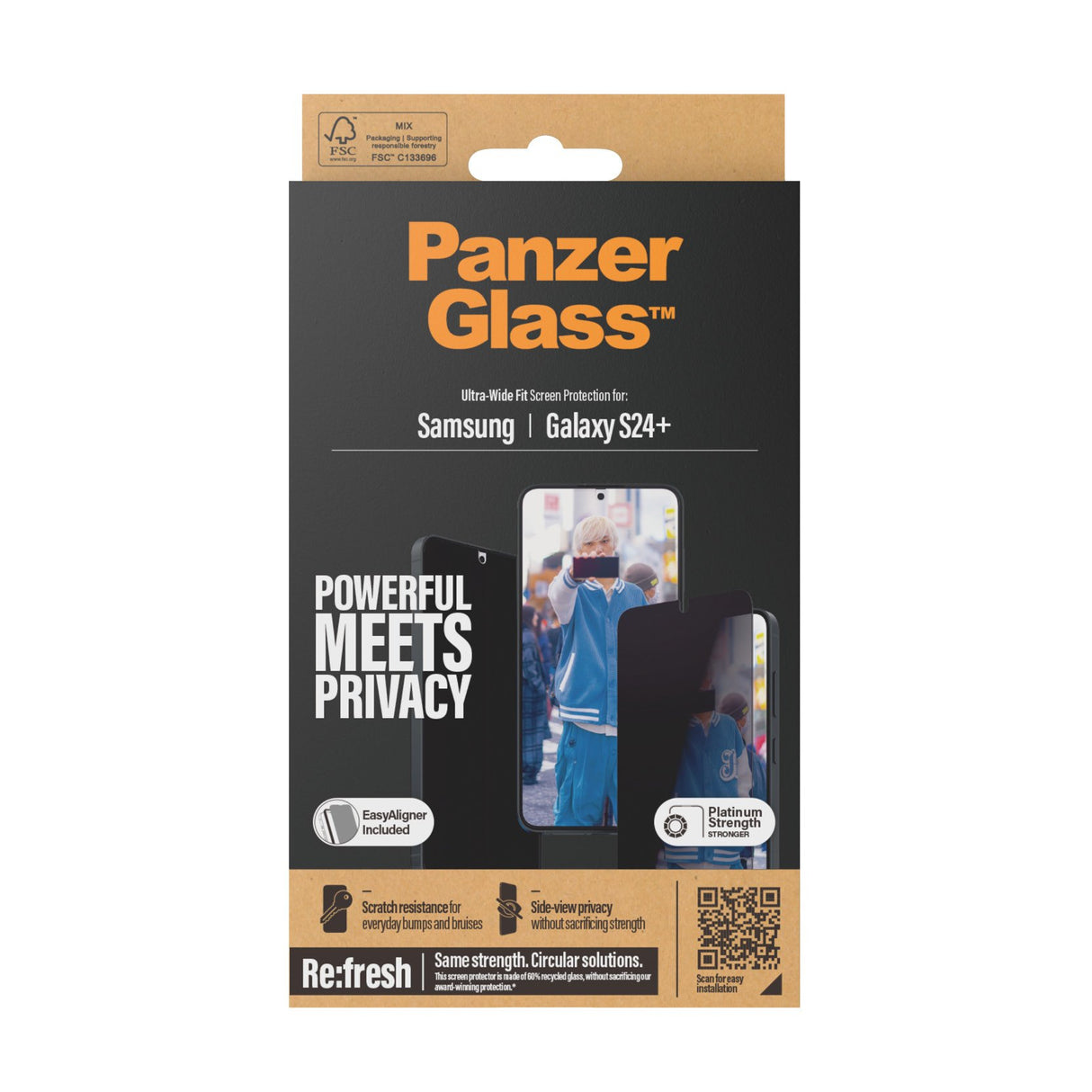 EAN 5711724173516 - PanzerGlass ® Privacy Screen Protector Samsung Galaxy S24+ | Ultra-Wide Fit w. EasyAligner Protector de p imagen 3