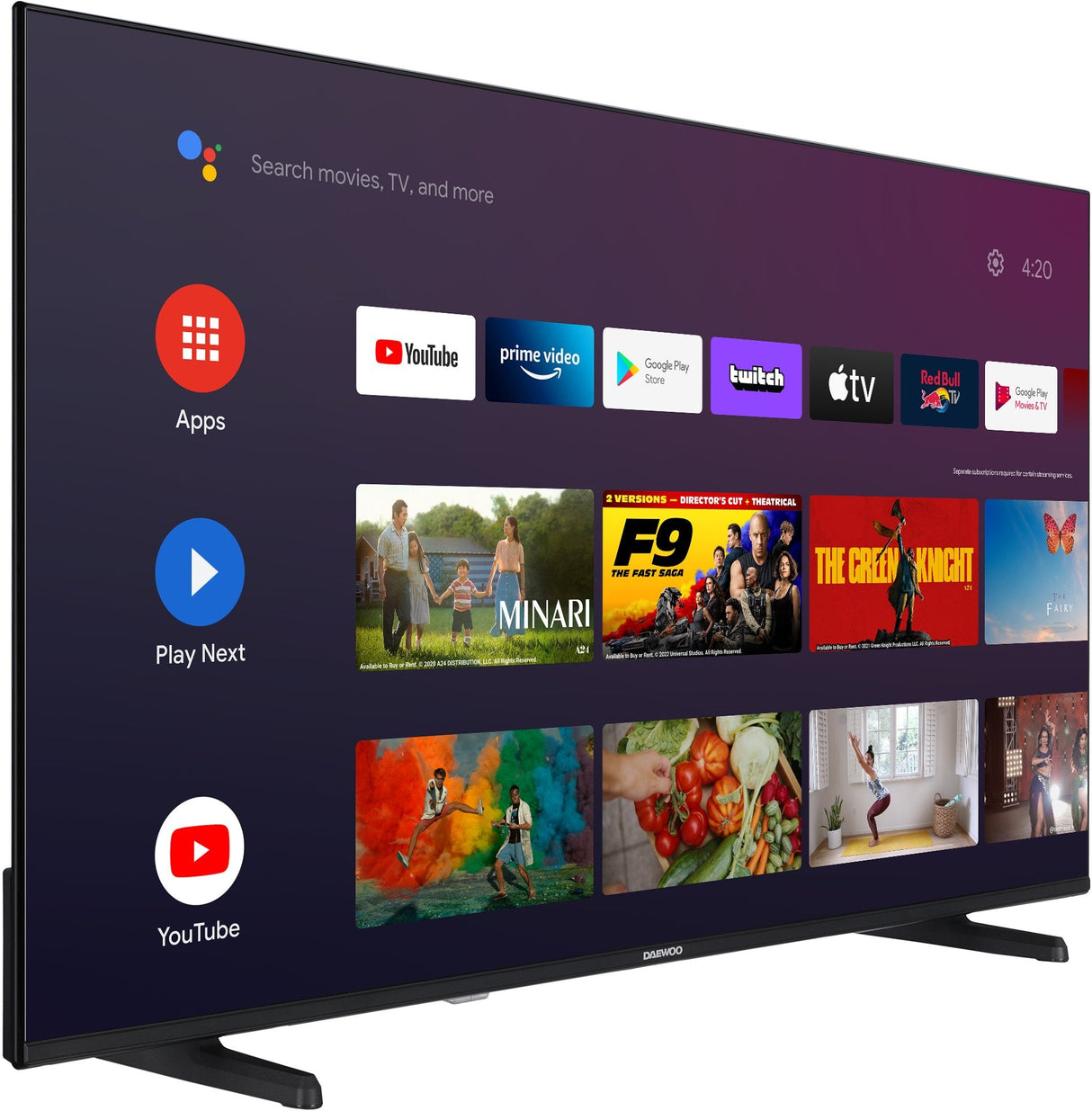 Tv Daewoo 43" Qled 4k Uhd 43dm62qa Android Tv