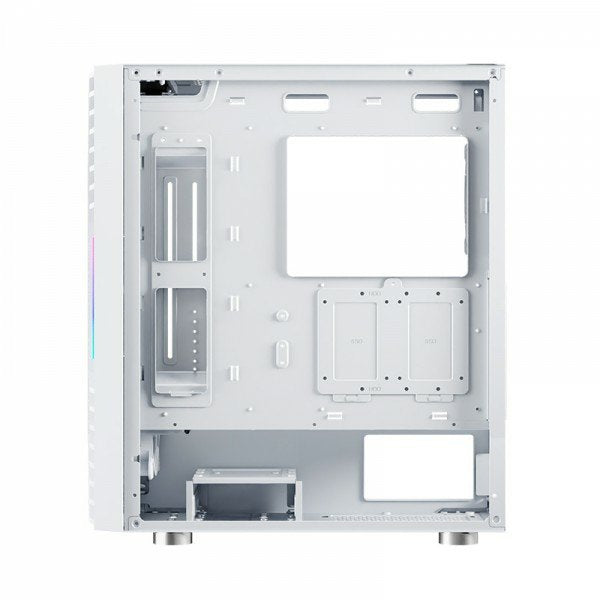 Nfortec Caja Gaming Cristal Templado Nervia White. Usb 3.0 A-Rgb. Blanco