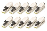 Cat 6a Field Termination Plug, Stp, Dust Cap, Tia 568-A,B,Profinet, 10 Pcs.