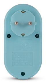 Entac Meckdosenadaptador + 2x Usb-A Azul