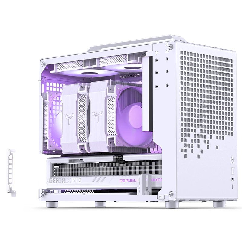 Jonsplus Z20 Mesh Pc-Gehäuse, Mini Tower, Micro-Atx, Mit Tragegriff - Weiss