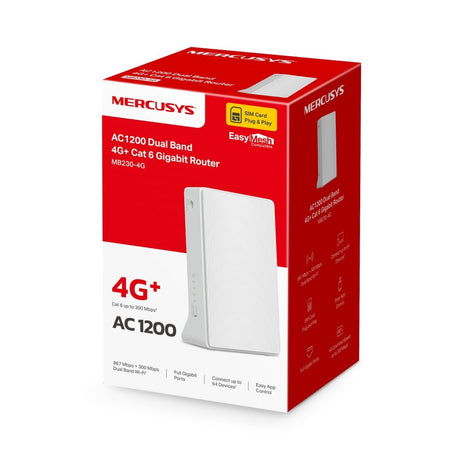 EAN 6957939001827 - Mercusys MB230-4G router inalámbrico Gigabit Ethernet Doble banda (2,4 GHz / 5 GHz) Blanco imagen 3