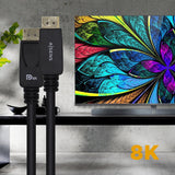 Aisens Cable Displayport Certificado V1.4 8k@60hz - Dp/M-Dp/M - 3m - Negro