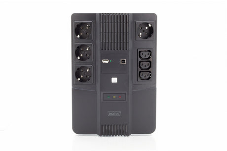 EAN 4016032456575 - Digitus DN-170110 sistema de alimentación ininterrumpida (UPS) Línea interactiva 0,6 kVA 7 salidas AC imagen 4