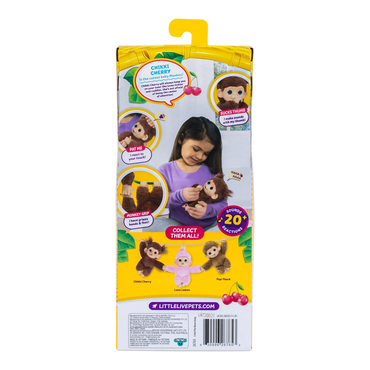 Moose Toys Ltd. Little Live Pets - My Baby Monkey Minis Brown Cherri 26765
