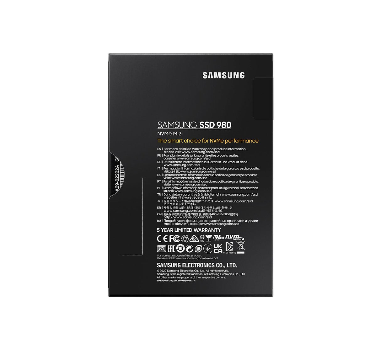 EAN 8806090572227 - Samsung 980 500 GB M.2 PCI Express 3.0 NVMe V-NAND imagen 6