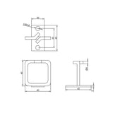 Roline Cablese, 40x40 Mm, Metall, Cableeinfhrung Vorn