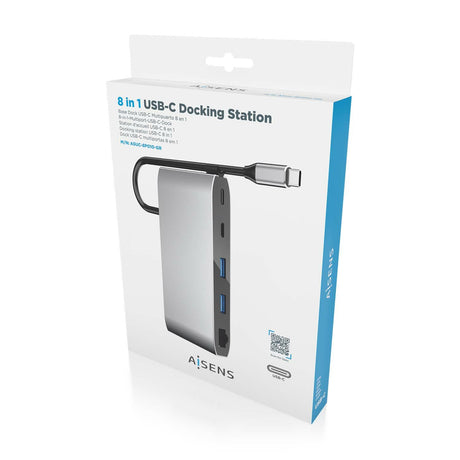 EAN 8436574709407 - AISENS ASUC-8P010-GR base para portátil y replicador de puertos Alámbrico USB 3.2 Gen 1 (3.1 Gen 1) Type- imagen 7