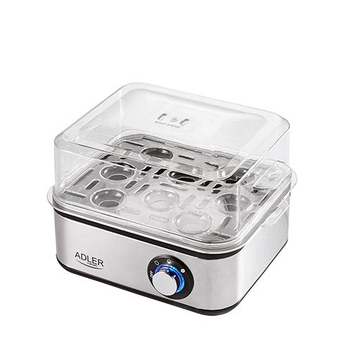 EAN 5902934831451 - Adler AD 4486 cuecehuevos 8 huevos 800 W Negro, Acero satinado, Transparente imagen 2