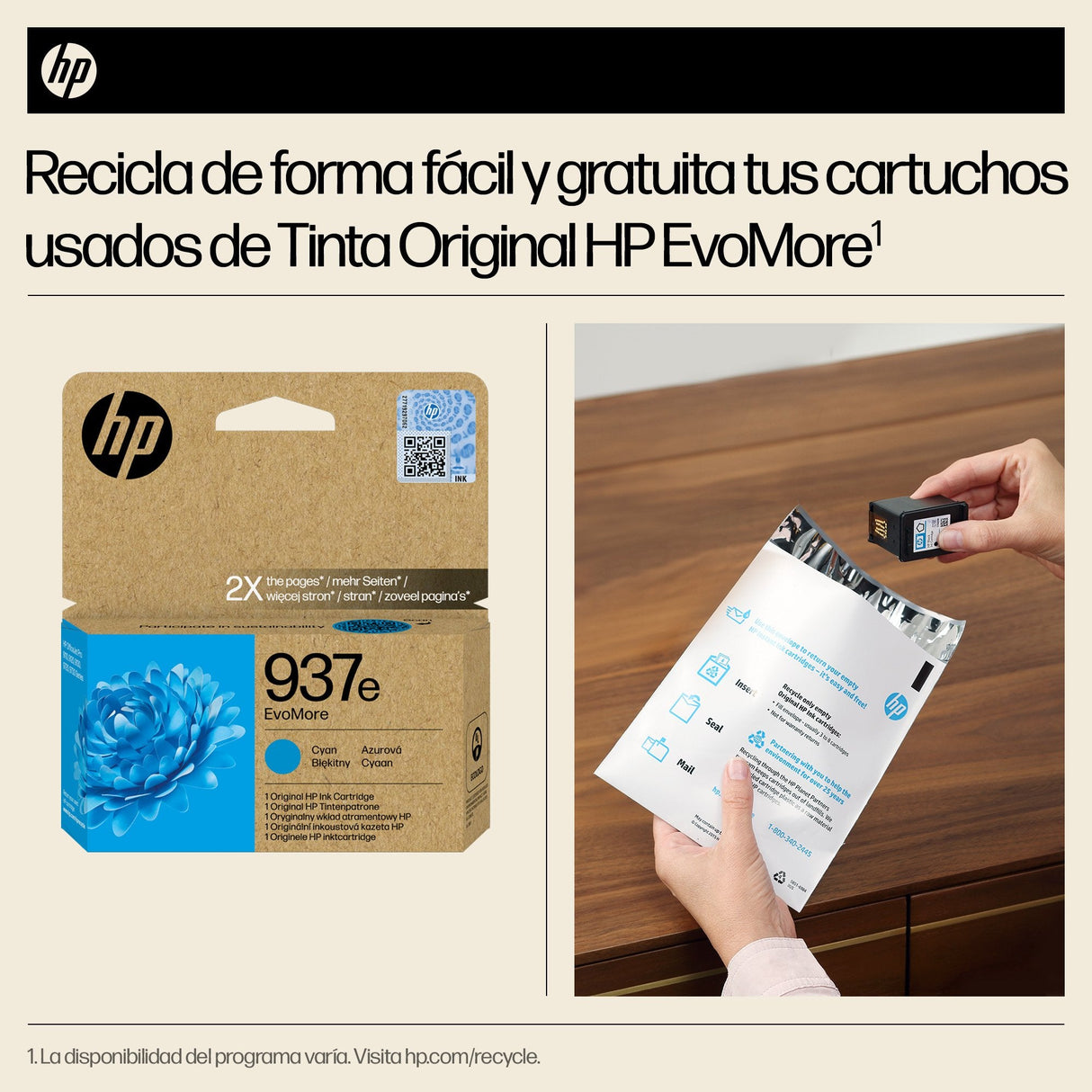 EAN 0196786147623 - HP 937e EvoMore Cyan Original Ink Cartridge cartucho de tinta 1 pieza(s) Alto rendimiento (XL) imagen 4